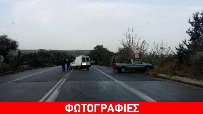 Τροχαίο ατύχημα στην Εθνική Οδό Χανίων-Κισσάμου