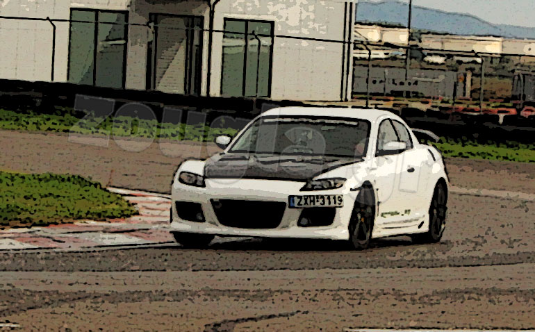 Το Mazda RX-8 πριν το ατύχημα...
