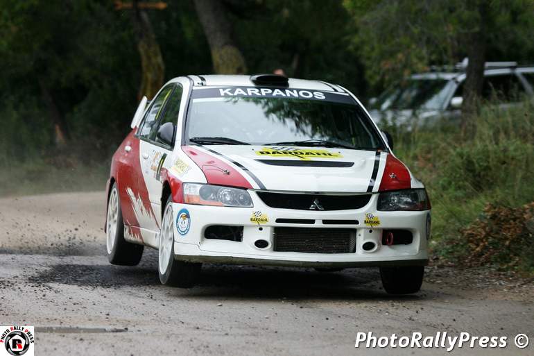 Με το Νο1 στις πόρτες του Mitsubishi EVO 9 οι Νίκος και Δημήτρης Καρπάνος οι οποίοι τερμάτισαν στην 4η θέση της γενικής...