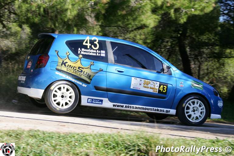 Κλασικά... γρήγορο το Chevrolet Aveo με το οποίο έτρεξαν οι Αργύρης και Παναγιώτης Μουστάκας και τερμάτισαν στην 11η θέση γενικής ενώ ήταν οι πιο γρήγοροι στην Α5!