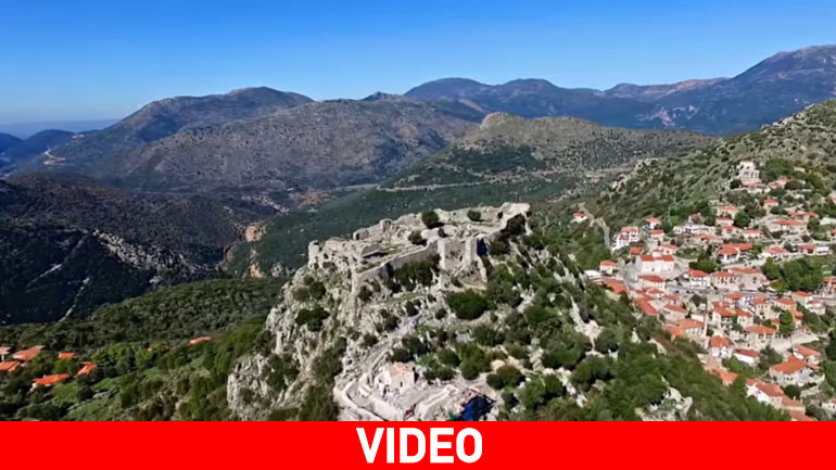 Η ιστορική Καρύταινα από ψηλά!