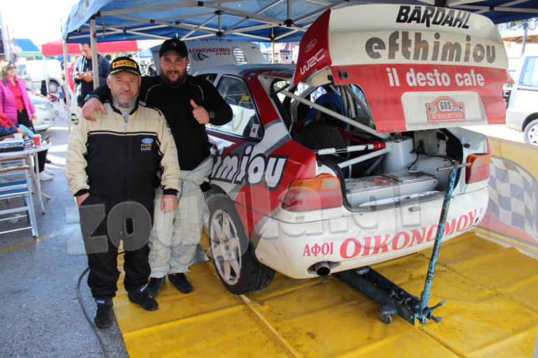 Μιχάλης και Παναγιώτης Ευθυμίου λίγο πριν τρέξουν στο ράλι Παλάδιο...