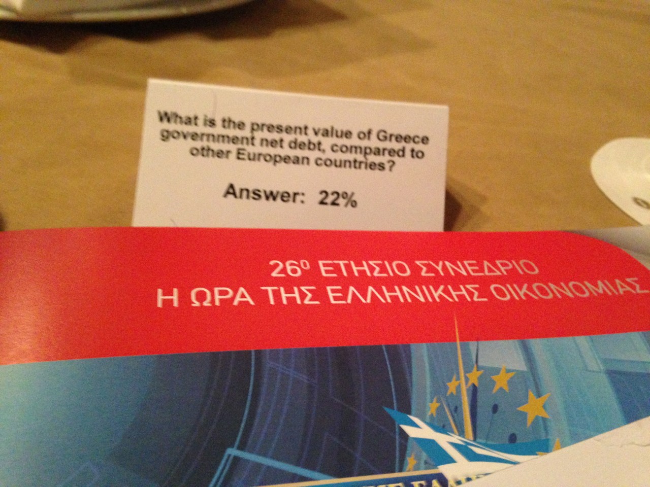 Το μεγάλο ερώτημα και η... μη αναμενόμενη απάντηση, σε κάθε τραπέζι των συνέδρων