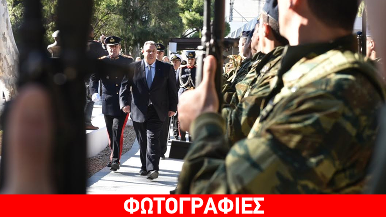 O Πάνος Καμμένος στον εορτασμό της Προστάτιδας του Πυροβολικού