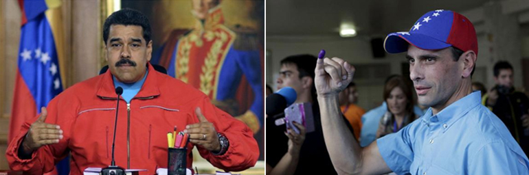 Μαδούρο (Αριστερά) - Καπρίλες (Δεξιά