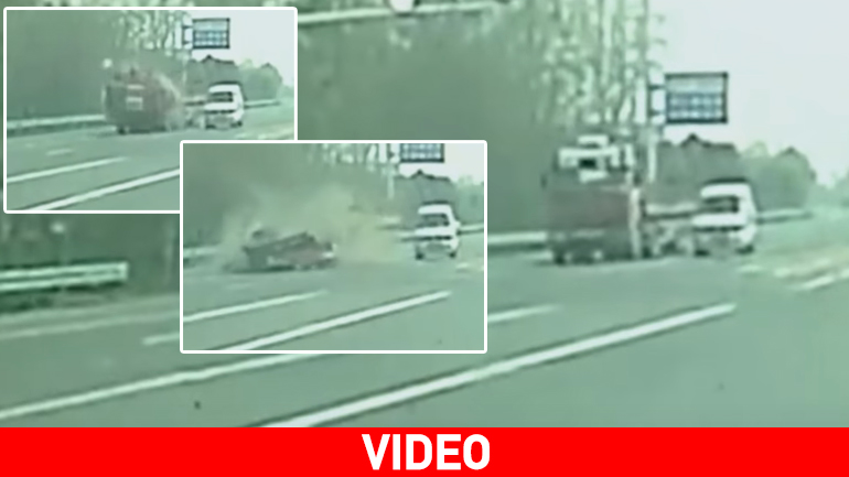 Κίνα: Η νταλίκα έγινε… κόμματια!