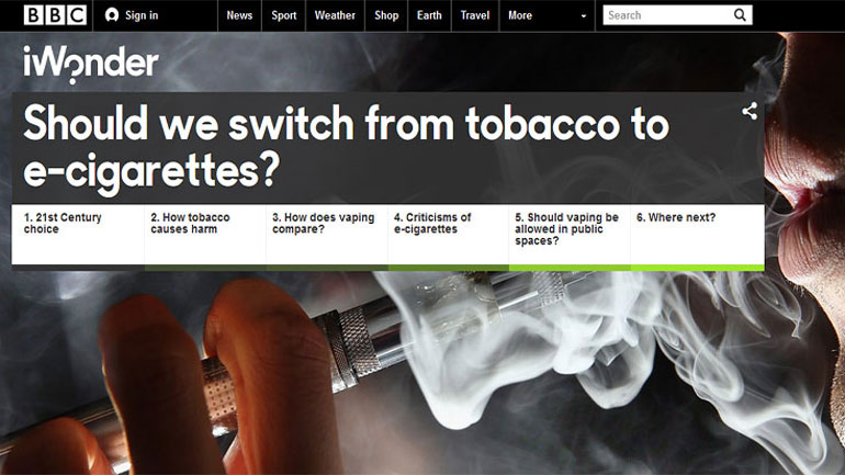 BBC: Το ηλεκτρονικό τσιγάρο βλάπτει λιγότερο, είναι πιο φτηνό και πιο καθαρό από το συμβατικό