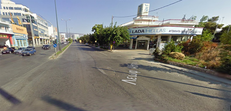 Η κεντρική αντιπροσωπεία της Lada Hellas στη λεωφόρο Αθηνών (πηγή: Google street view)
