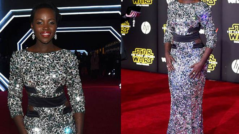 Η λαμπερή τουαλέτα της Lupita Nyong’o στην πρεμιέρα του «Star Wars»
