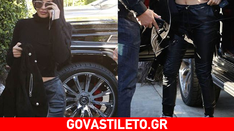 Δερμάτινο παντελόνι με αθλητικά: Δείτε τον πρωινό συνδυασμό της Kylie Jenner