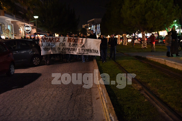 Πορεία στους κεντρικούς δρόμους της Γλυφάδας