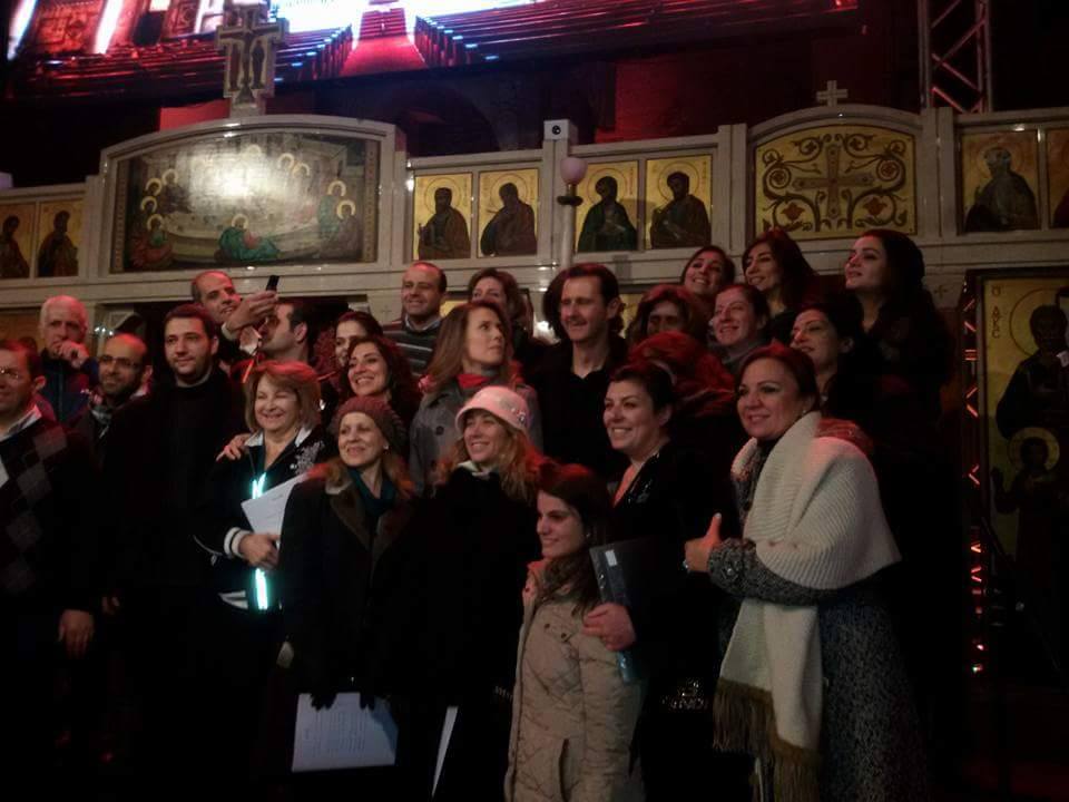 Ο πρόεδρος της Συρίας Μπασάρ Άσαντ με τη σύζυγό τους σε χριστουγεννιάτικες εκδηλώσεις