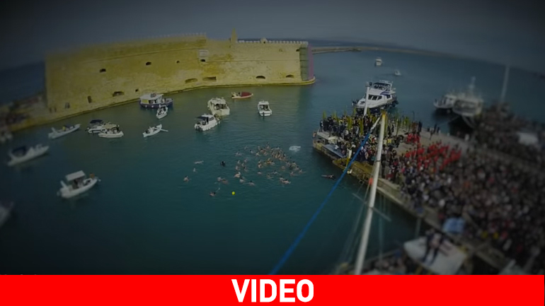 Ηράκλειο: Ο εορτασμός των Θεοφανίων από ψηλά!