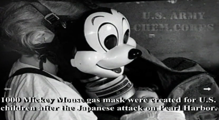 Οι μάσκες αερίου δεν χωρούσαν στα παιδικά κεφάλια, κι έτσι στις ΗΠΑ είπαν να δώσουν μια πιο ευχάριστη νότα στον εξοπλισμό προστασίας...