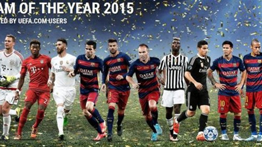 UEFA: Aυτή είναι η καλύτερη ενδεκάδα του 2015