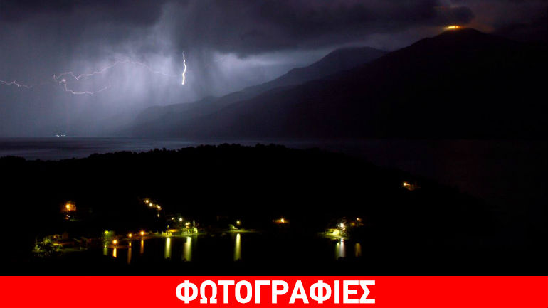 Σάμος: Μαγικές εικόνες από την πρωινή καταιγίδα