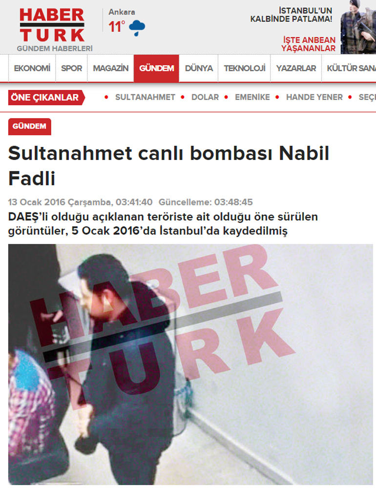 Το δημοσίευμα της τουρκικής εφημερίδας 'Haberturk'
