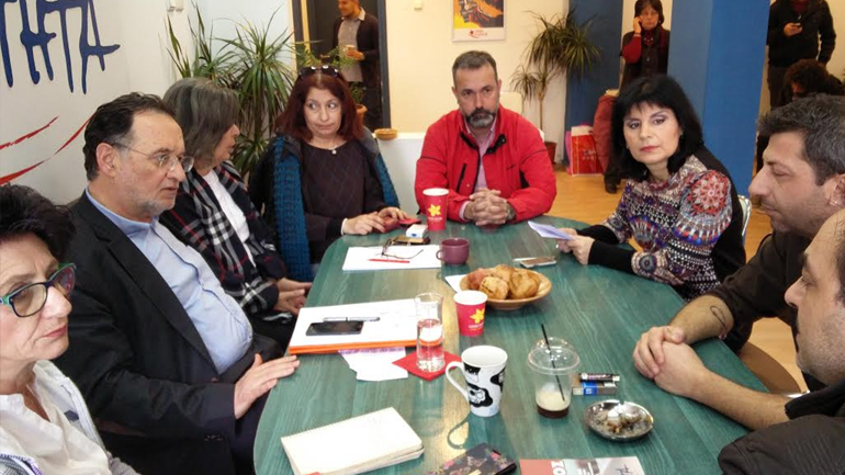 Mε τo Σωματείο Εργαζομένων στο Μετρό Θεσσαλονίκης συναντήθηκε ο Λαφαζάνης