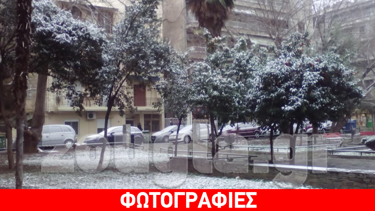 Χιόνισε στο κέντρο της Θεσσαλονίκης