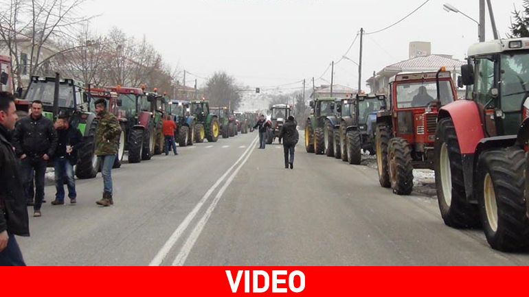 Μπλόκο των αγροτών στην Κοζάνη
