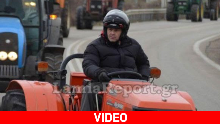 Ο Γκλέτσος με κράνος και τρακτέρ στα μπλόκα!