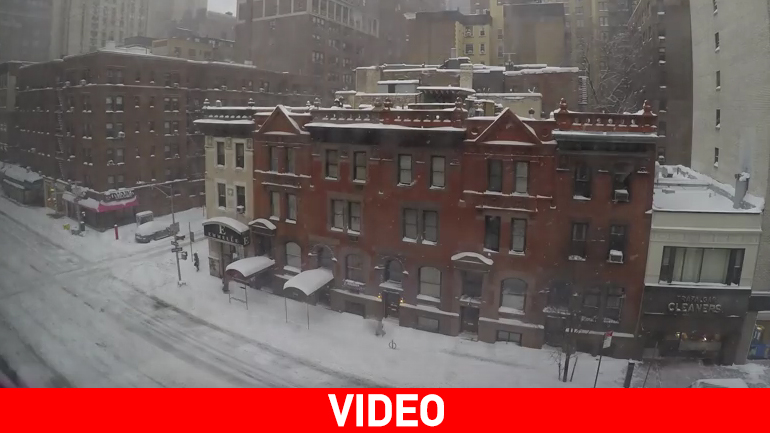 Time-lapse βίντεο: Ο «Snowzilla» πλήττει το Μανχάταν
