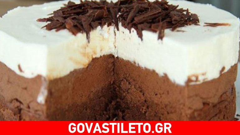 Φανταστική και πανεύκολη τούρτα τριπλής σοκολάτας με μόνο 4 υλικά!