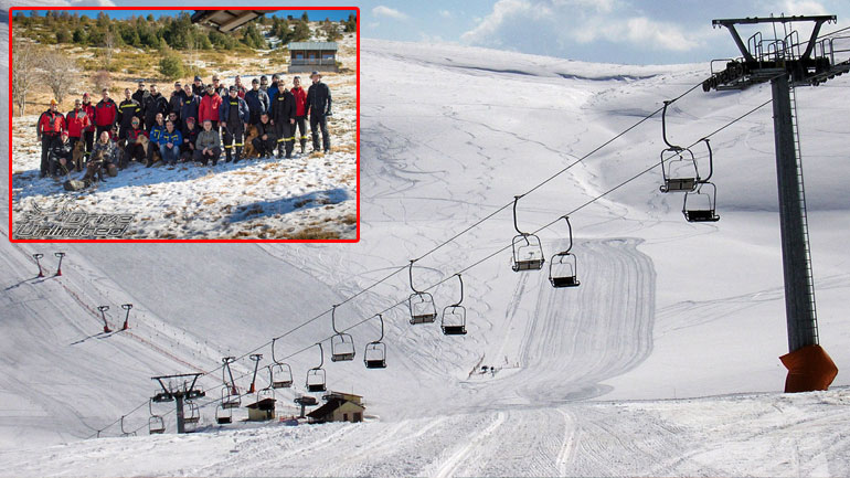 Ημαθία: Απεγκλωβισμός στο χιονοδρομικό του Σελίου