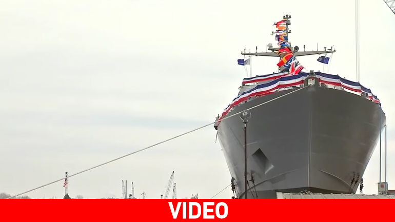 Εντυπωσιάζει η καθέλκυση του αμερικανικού πολεμικού πλοίου «Sioux City»