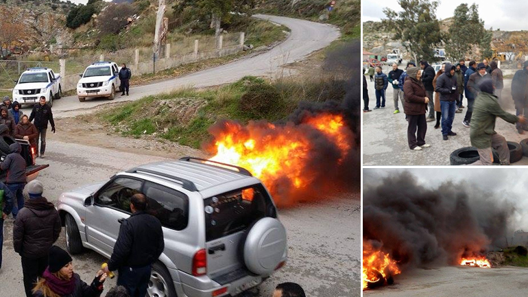 Ένταση και φωτιές στην Κω Ένταση και φωτιές στην Κω