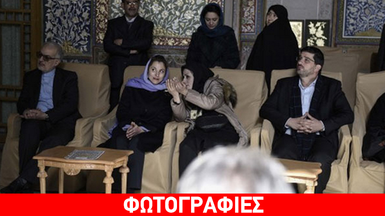 Με μαντίλα η σύντροφος του πρωθυπουργού στο Ιράν