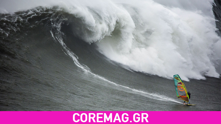 Δες τον Jason Polakow να δαμάζει το τεράστιο κύμα στη Ναζαρέ της Πορτογαλίας