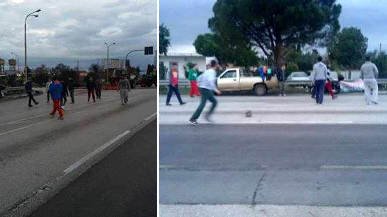 Κάτω Αχαΐα: Οι αγρότες έπαιξαν μπάλα στην Εθνική Οδό Πατρών – Πύργου