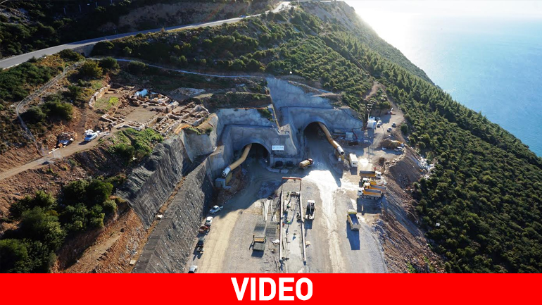 Πλάνα από την κατασκευή του αυτοκινητοδρόμου που ενώνει το Αντίρριο με τα Ιωάννινα