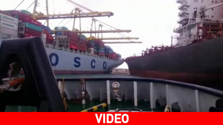 Ρυμουλκά πρόλαβαν τη σύγκρουση πλοίων στη Βαλένθια