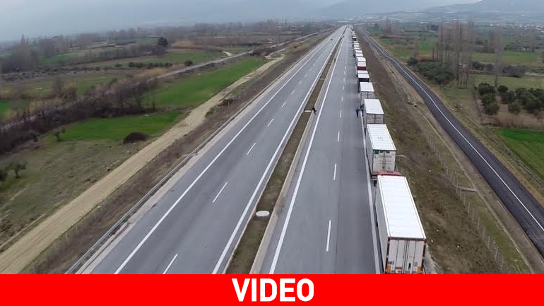 Εικόνες από drone: Κυκλοφοριακό έμφραγμα μέχρι τον Προμαχώνα