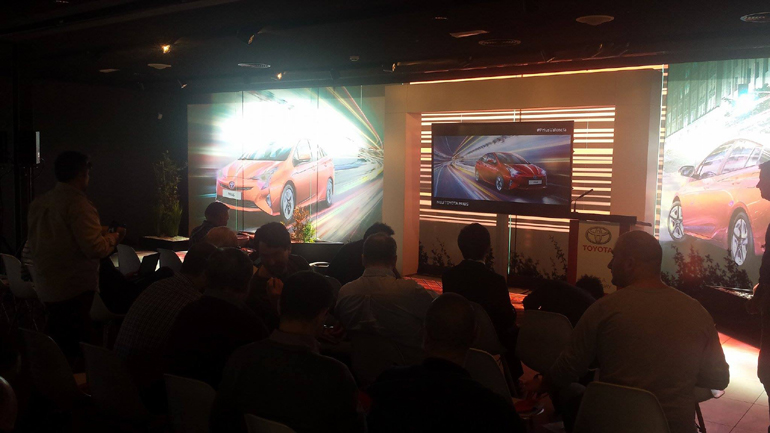 Από την παρουσίαση του νέου Toyota Prius στην Βαλένθια...