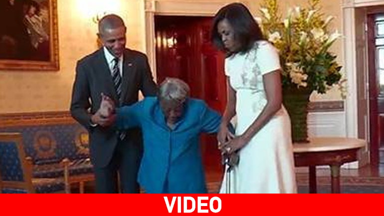 Μία γιαγιά χόρεψε με τους Ομπάμα στον Λευκό Οίκο