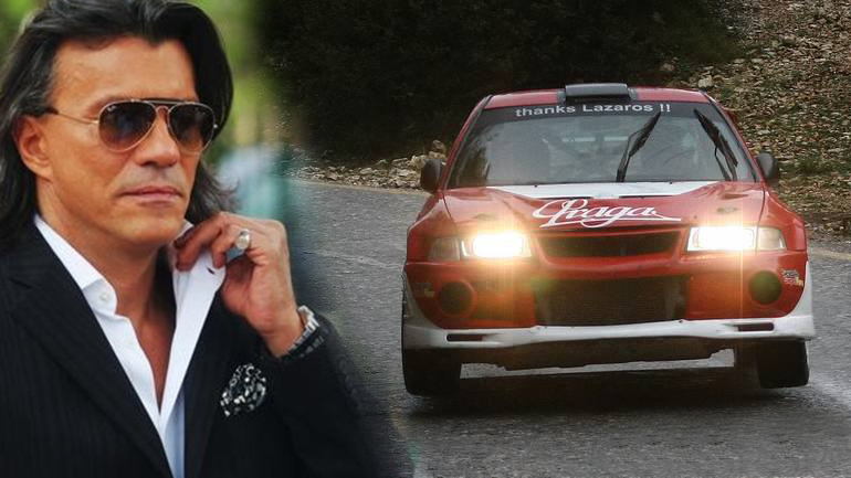 O Ηλίας Ψινάκης σε αγώνα ράλι…