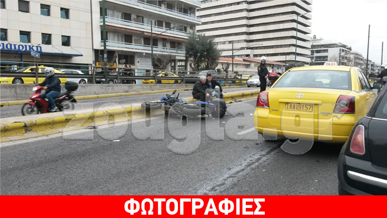 Καραμπόλα τριών ΙΧ και μιας μηχανής στην Λ. Κηφισίας
