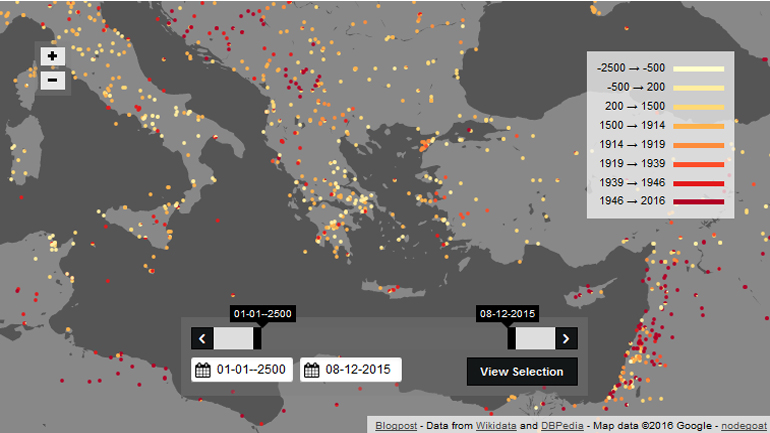 Διαδραστικός χάρτης των μαχών σε όλο τον κόσμο από την αρχαιότητα μέχρι σήμερα