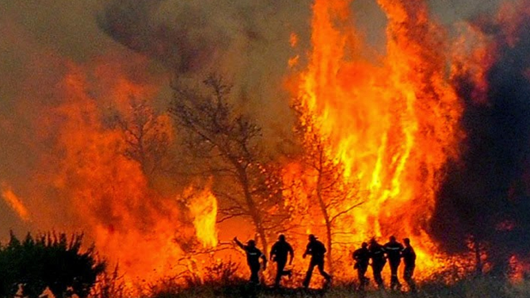 Μάχη με τις φλόγες στην Κίσαμο Χανίων Μάχη με τις φλόγες στην Κίσαμο Χανίων