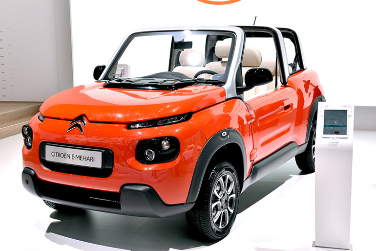 Το Citroen e-Mehari βασίζεται στο αντίστοιχο μοντέλο του 1968. Είναι ένα τετραθέσιο cabrio ηλεκτρικό μοντέλο με σχεδίαση που θα... συζητηθεί