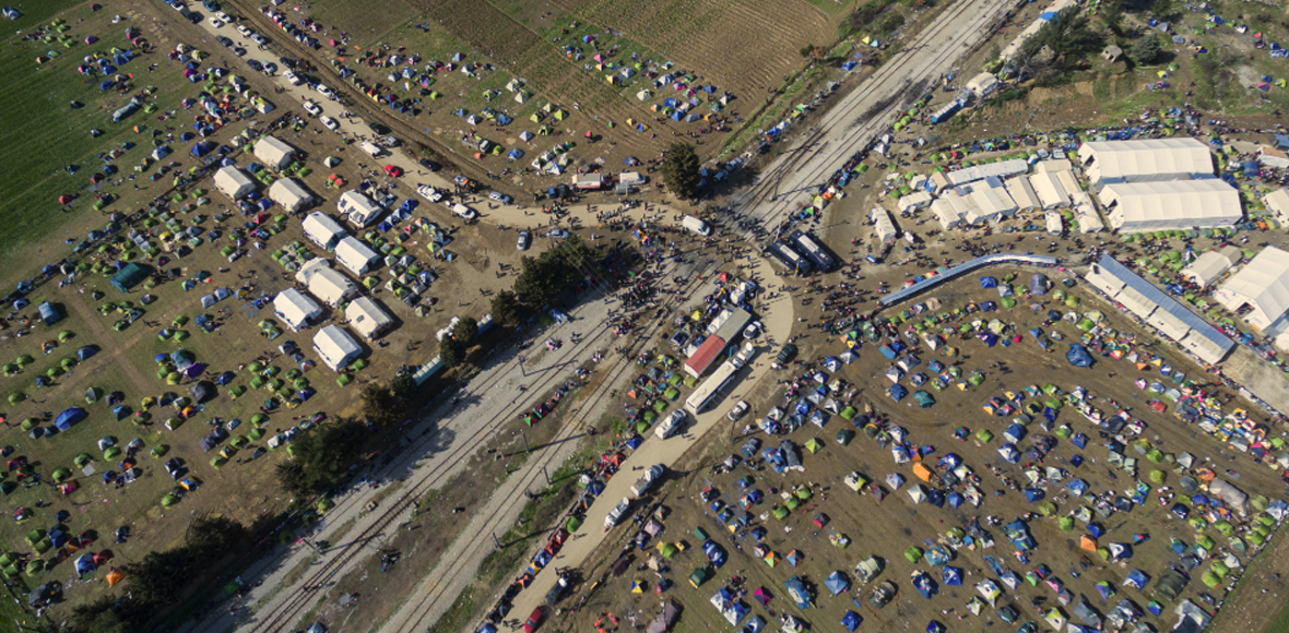 O καταυλισμός της Ειδομένης από ψηλά…