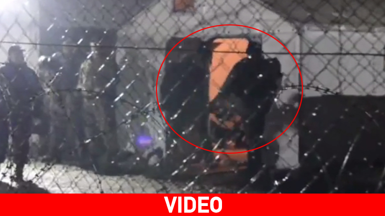 Συνοριοφύλακας στην ΠΓΔΜ κλωτσάει πρόσφυγα!