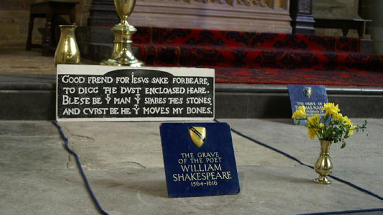 «Ακτινογραφία» στον τάφο του Σαίξπηρ «Ακτινογραφία» στον τάφο του Σαίξπηρ
