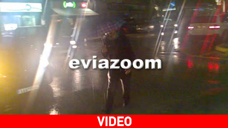 Καταρρακτώδης βροχή στη Χαλκίδα