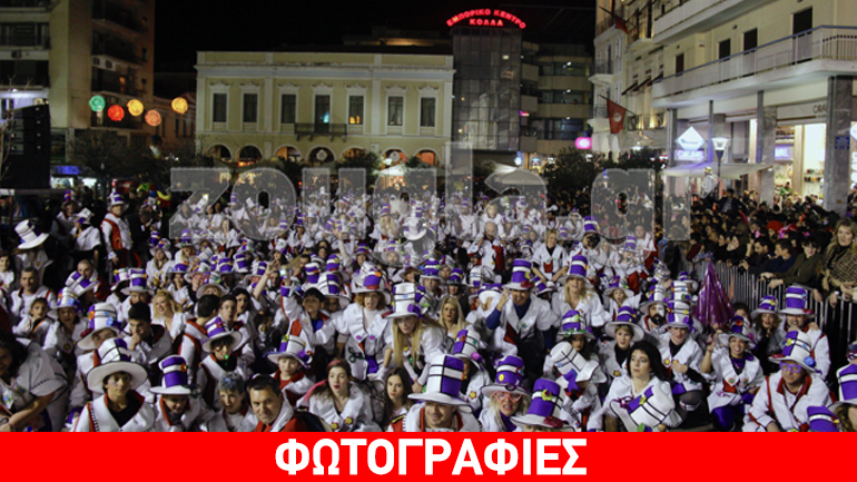 Πατρινό Καρναβάλι: Εντυπωσιάσαν τα πληρώματα στη νυχτερινή παρέλαση