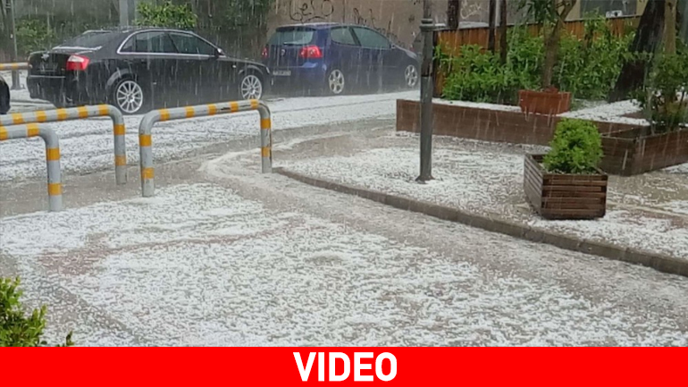 Βίντεο με τη χαλαζόπτωση στο Αγρίνιο