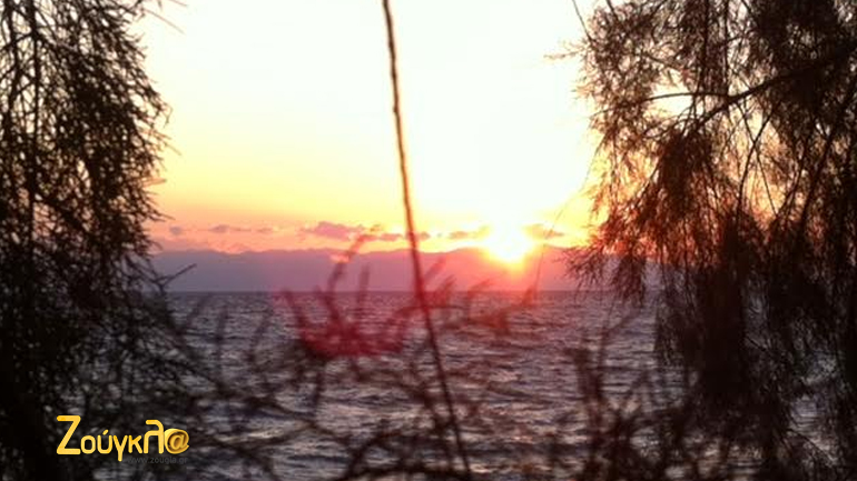 Hλιοβασίλεμα στη Λέσβο…